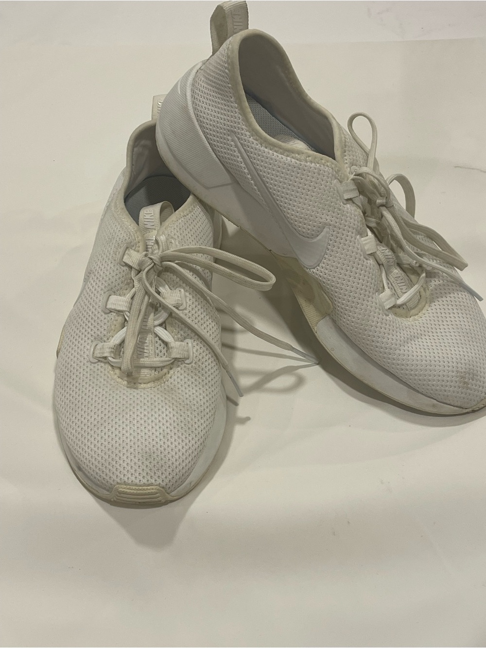 Nike Women's White Mesh Lace-Up Sneakers